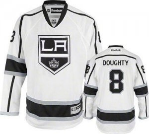 Jerseys Factory Cheap Kings #8 Drew Doughty White Road Embroider