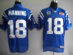 Jerseys Factory Cheap Colts #18 Peyton Manning Blue With Super B