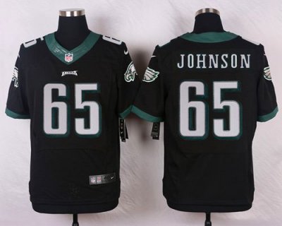 Jerseys Factory Cheap Nike Eagles #65 Lane Johnson Black Alterna
