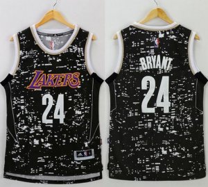 Jerseys Factory Cheap Lakers #24 Kobe Bryant Black City Light St