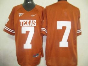 Jerseys Factory Cheap Longhorns #7 Orange Embroidered NCAA Jerse