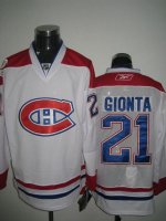 Jerseys Factory Cheap Canadiens #21 Brian Gionta Embroidered Whi