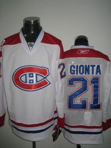 Jerseys Factory Cheap Canadiens #21 Brian Gionta Embroidered Whi