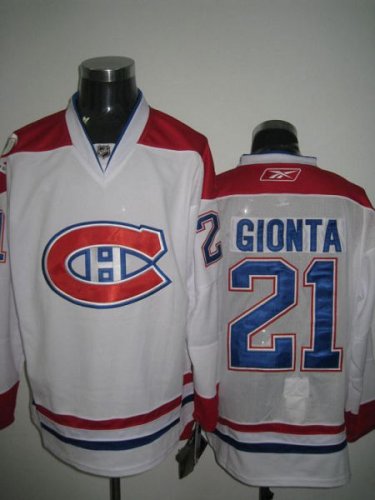 Jerseys Factory Cheap Canadiens #21 Brian Gionta Embroidered Whi