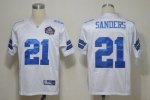 Jerseys Factory Cheap Cowboys #21 Deion Sanders White Hall of Fa