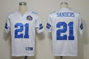 Jerseys Factory Cheap Cowboys #21 Deion Sanders White Hall of Fa