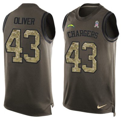 Jerseys Factory Cheap Nike Chargers #43 Branden Oliver Green Men