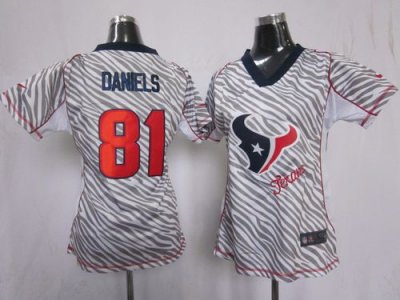 Jerseys Factory Cheap Nike Texans #81 Owen Daniels Zebra Women's