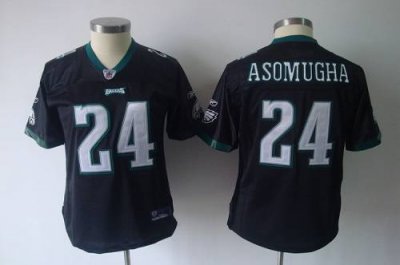Jerseys Factory Cheap Eagles #24 Nnamdi Asomugha Black Women's A