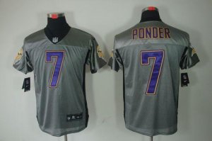 Jerseys Factory Cheap Nike Vikings #7 Christian Ponder Grey Shad