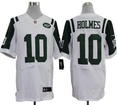 Jerseys Factory Cheap Nike Jets #10 Santonio Holmes White Men's