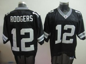 Jerseys Factory Cheap Packers #12 Aaron Rodgers Black Shadow Sti