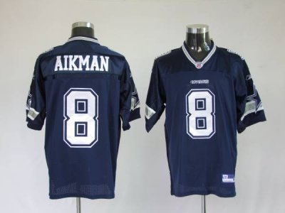 Jerseys Factory Cheap Cowboys #8 Troy Aikman Blue Stitched NFL J