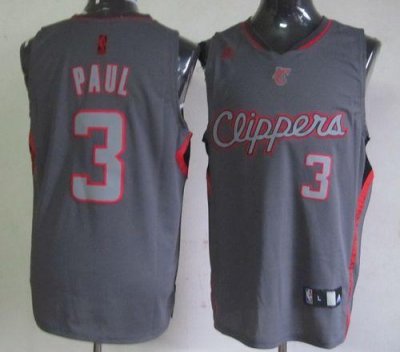 Jerseys Factory Cheap Clippers #3 Chris Paul Grey Graystone Fash