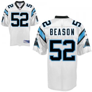 Jerseys Factory Cheap Panthers #52 Jon Beason White Stitched NFL