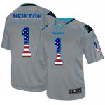 Jerseys Factory Cheap Nike Panthers #1 Cam Newton Lights Out Gre
