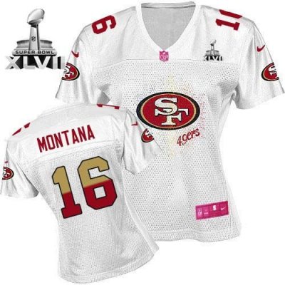 Jerseys Factory Cheap Nike 49ers #16 Joe Montana White Super Bow