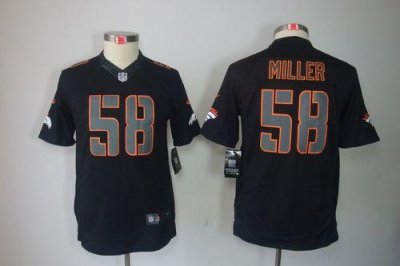 Jerseys Factory Cheap Nike Broncos #58 Von Miller Black Impact Y