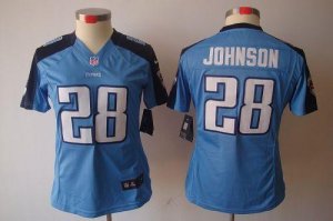 Jerseys Factory Cheap Nike Titans #28 Chris Johnson Light Blue T