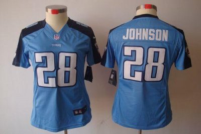 Jerseys Factory Cheap Nike Titans #28 Chris Johnson Light Blue T