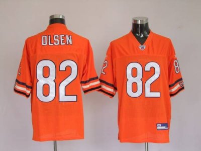 Jerseys Factory Cheap Bears #82 Greg Olsen Orange Stitched NFL J