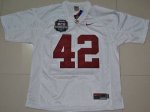 Jerseys Factory Cheap Crimson Tide #42 Eddie Lacy White 2012 BCS