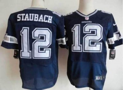 Jerseys Factory Cheap Nike Cowboys #12 Roger Staubach Navy Blue