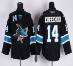 Jerseys Factory Cheap Sharks #14 Jonathan Cheechoo Black Embroid