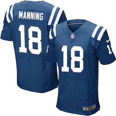 Jerseys Factory Cheap Nike Colts #18 Peyton Manning Royal Blue T