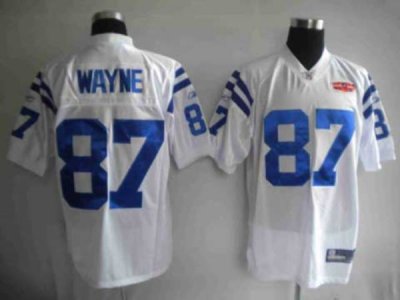 Jerseys Factory Cheap Colts #87 Reggie Wayne White With Super Bo