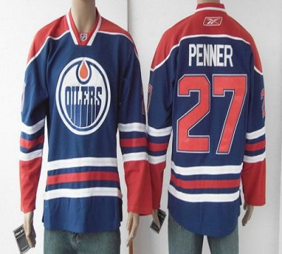 Jerseys Factory Cheap Oilers #27 Penner Light Blue Embroidered N