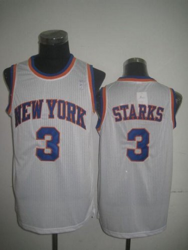 Jerseys Factory Cheap Knicks #3 John Starks White Throwback Stit