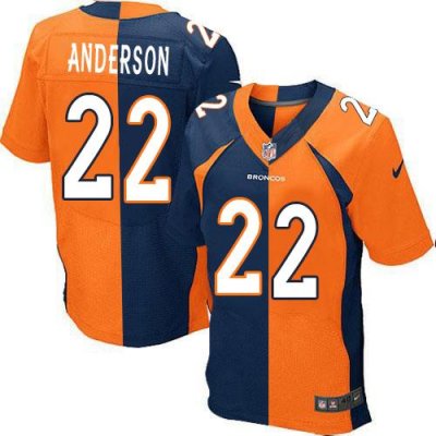 Jerseys Factory Cheap Nike Broncos #22 C.J. Anderson Orange/Navy