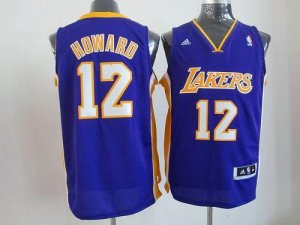 Jerseys Factory Cheap Revolution 30 Lakers #12 Dwight Howard Pur