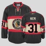 Jerseys Factory Cheap Blackhawks #31 Antti Niemi Embroidered Bla