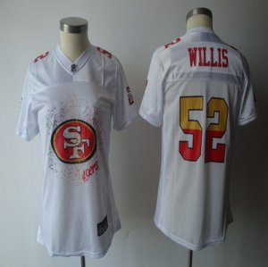 Jerseys Factory Cheap 49ers #52 Patrick Willis White 2011 Women'