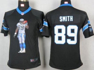 Jerseys Factory Cheap Nike Panthers #89 Steve Smith Black Team C