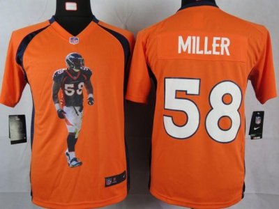 Jerseys Factory Cheap Nike Broncos #58 Von Miller Orange Team Co