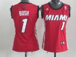 Jerseys Factory Cheap Heat #1 Chris Bosh Red Women's Alternate E