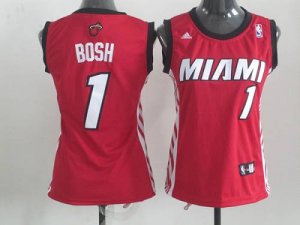 Jerseys Factory Cheap Heat #1 Chris Bosh Red Women's Alternate E