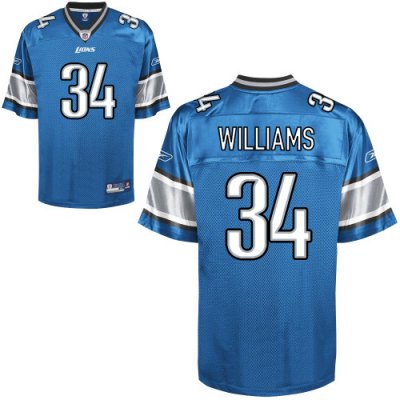 Jerseys Factory Cheap Lions #34 Keiland Williams Blue Stitched N