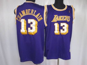 Jerseys Factory Cheap Lakers #13 Wilt Chamberlain Stitched Purpl