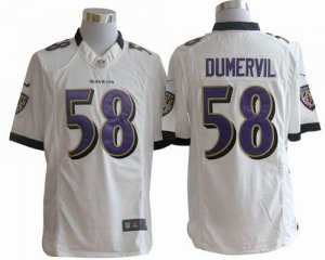 Jerseys Factory Cheap Nike Ravens #58 Elvis Dumervil White Men's