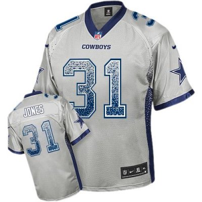 Jerseys Factory Cheap Nike Cowboys #31 Byron Jones Grey Men's St