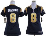 Jerseys Factory Cheap Nike Rams #8 Sam Bradford Navy Blue Team C