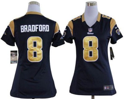 Jerseys Factory Cheap Nike Rams #8 Sam Bradford Navy Blue Team C