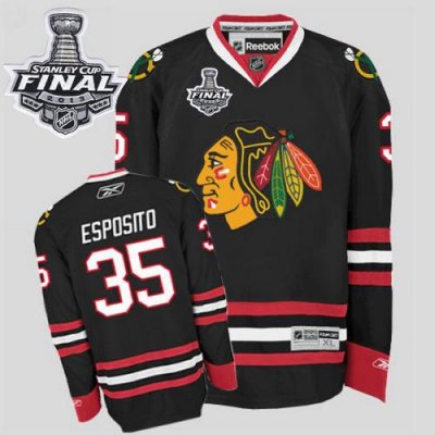Jerseys Factory Cheap Blackhawks #35 Tony Esposito Embroidered B