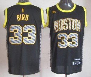 Jerseys Factory Cheap Celtics #33 Larry Bird Black Electricity F