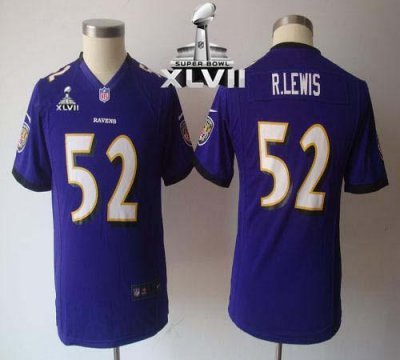 Jerseys Factory Cheap Nike Ravens #52 Ray Lewis Purple Team Colo