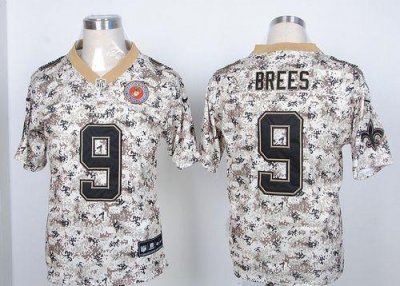 Jerseys Factory Cheap Nike Saints #9 Drew Brees Camo USMC Men's